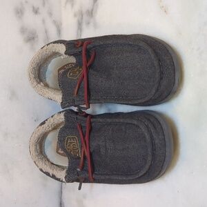 Hey Dude Size 9M Men's Or Unisex Charcoal Herringbone Moccasins